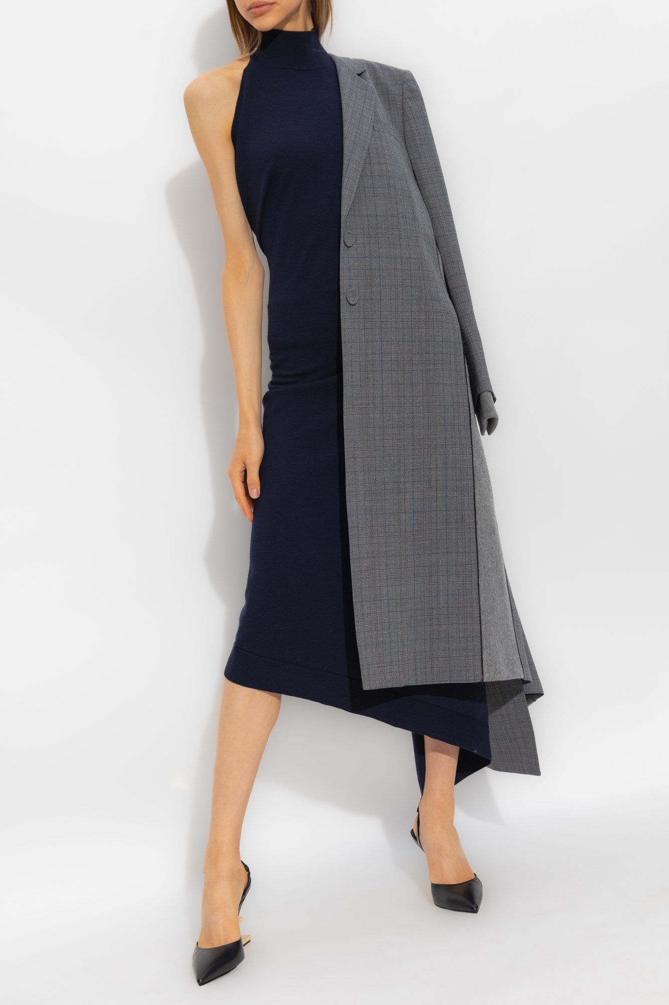 fendi ff motif intarsia knit scarf item